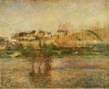 Flut in Pontoise 1882 Camille Pissarro Szenerie
